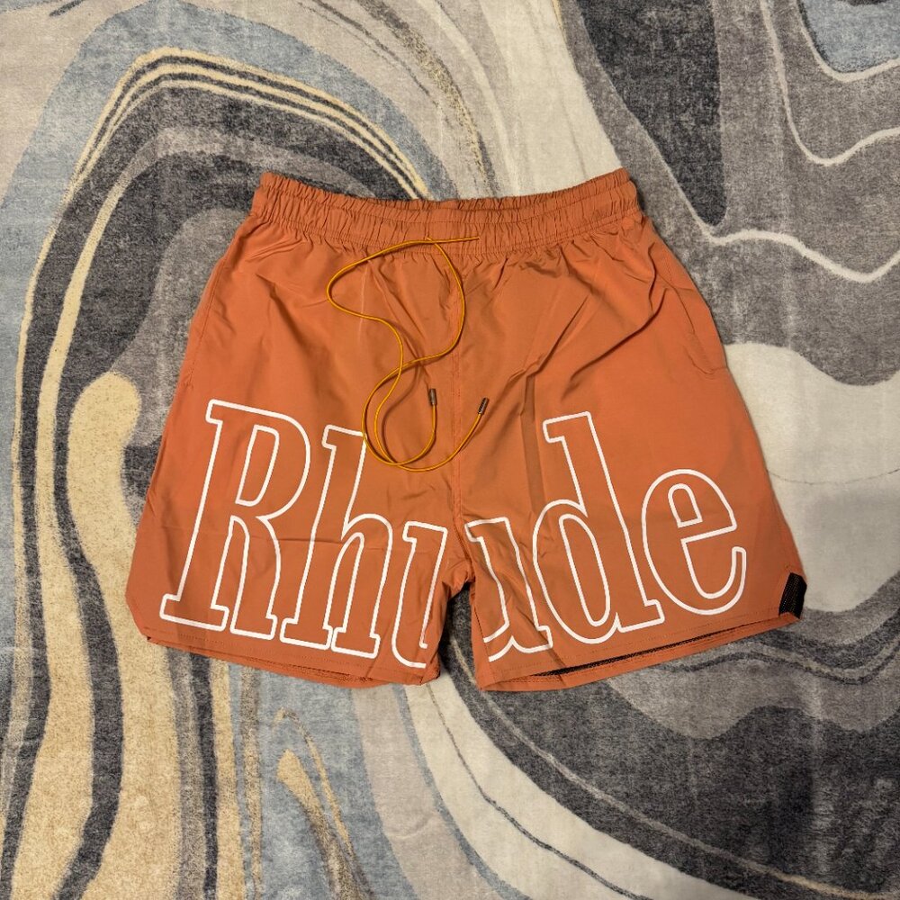 Rhude Pink Athletic Shorts Logo Men’s size Large